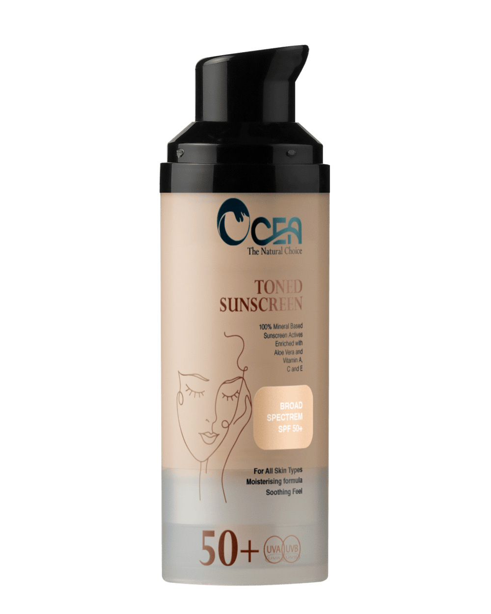 Ocea Toned Sunscreen SPF 50+ Shade 2
